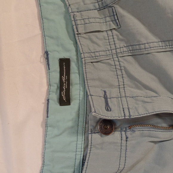 Eddie Bauer Sz 14P shorts green cargo shorts - Picture 3 of 10